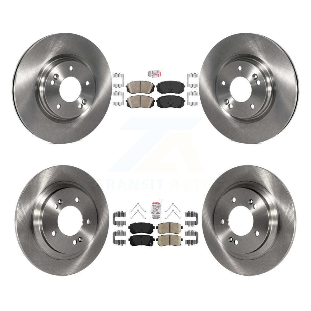 Front Rear Ceramic Pad & Brake Rotors Kit For 2016 Kia Optima With Electric Parking K8A-106553
