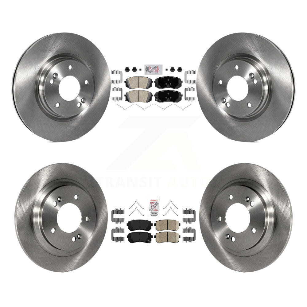 Front Rear Ceramic Pad & Brake Rotors Kit For 2016 Kia Optima With Electric Parking K8A-106555