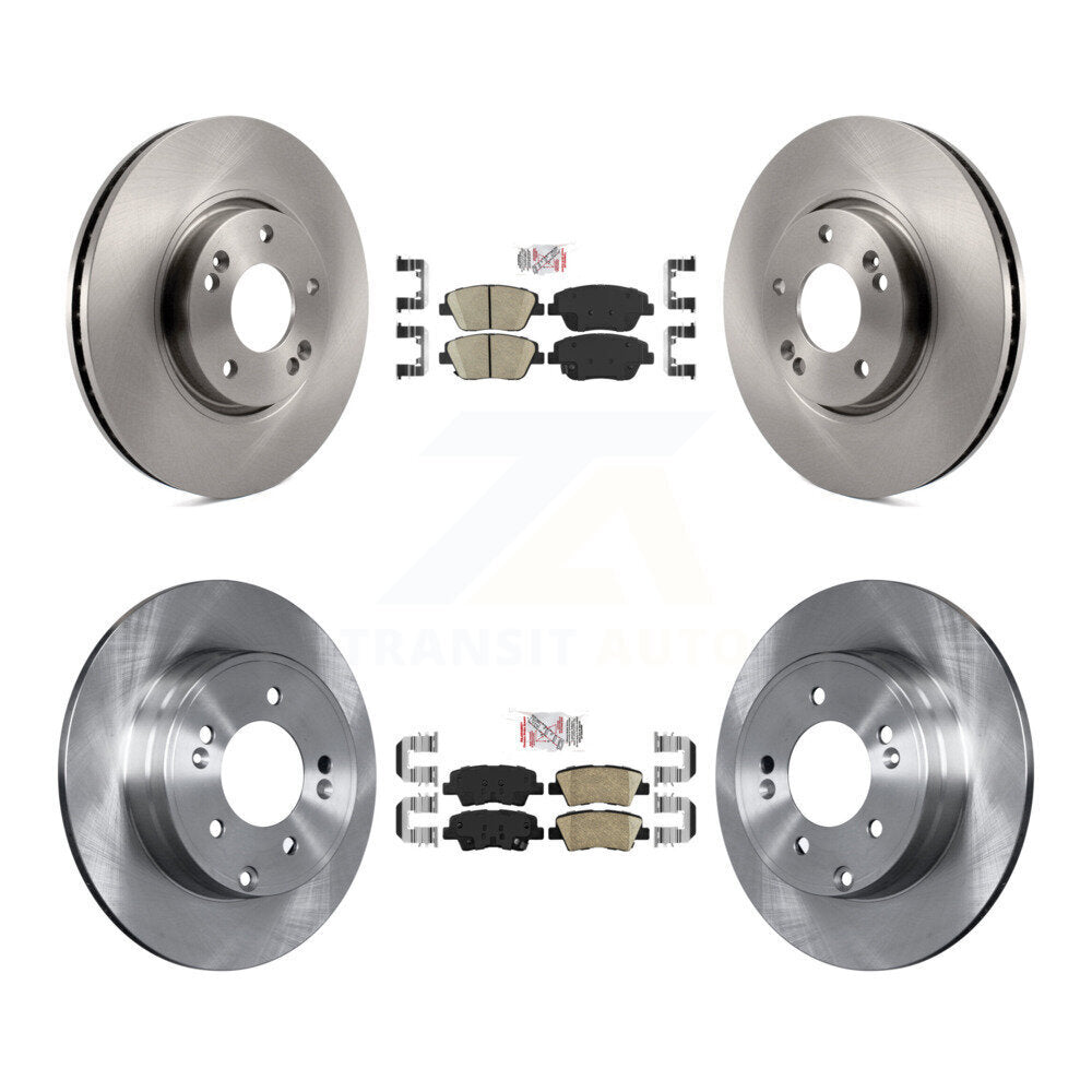 Front Rear Ceramic Pad Disc Brake Rotor Kit For 2016 Kia Optima With Manual Parking K8A-106556