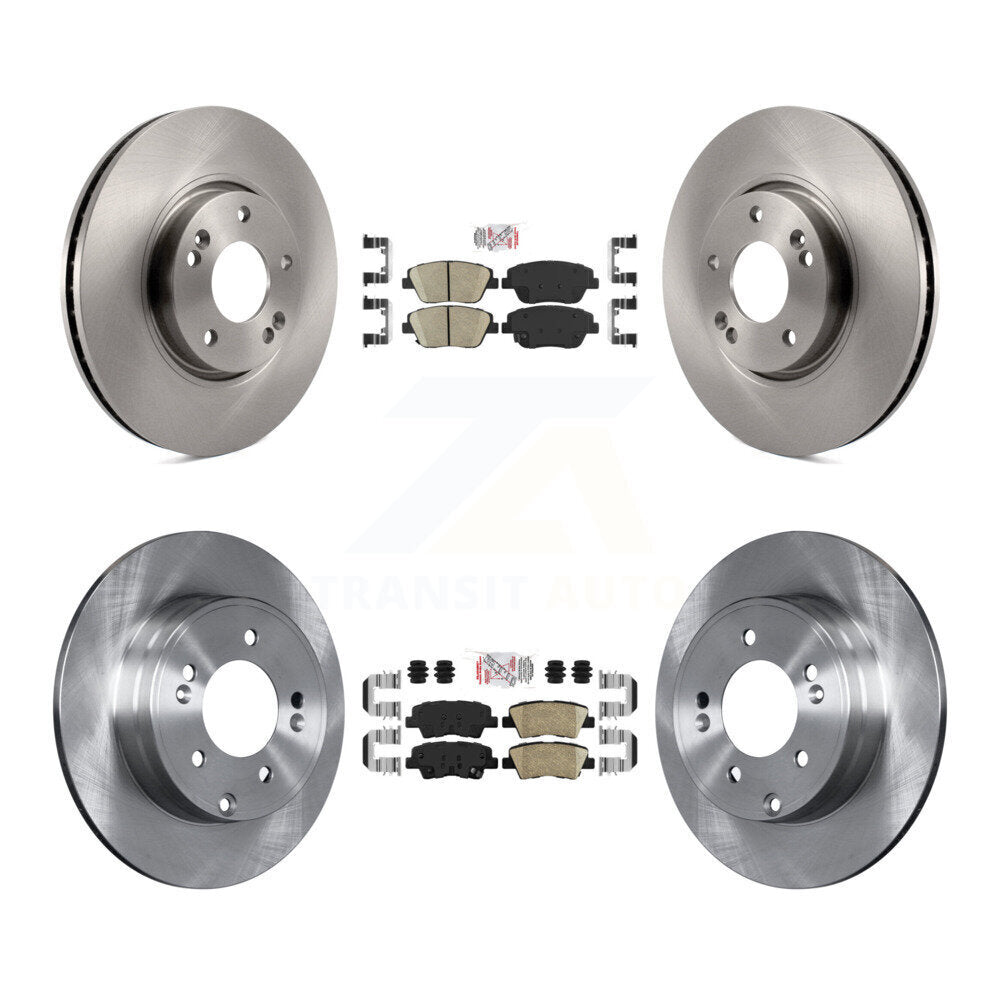 Front Rear Ceramic Pad Disc Brake Rotor Kit For 2016 Kia Optima With Manual Parking K8A-106557