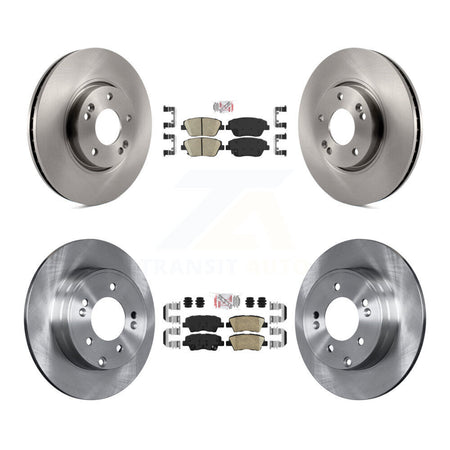 Front Rear Ceramic Pad Disc Brake Rotor Kit For 2016 Kia Optima With Manual Parking K8A-106557