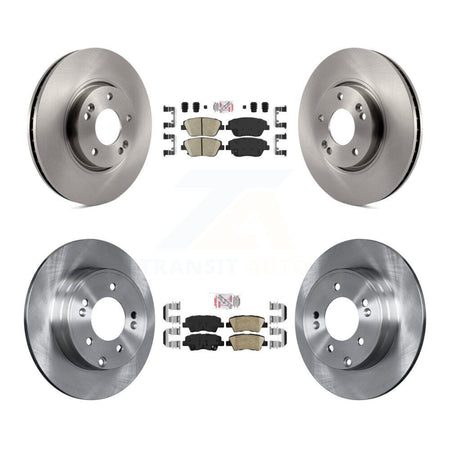Front Rear Ceramic Pad Disc Brake Rotor Kit For 2016 Kia Optima With Manual Parking K8A-106558