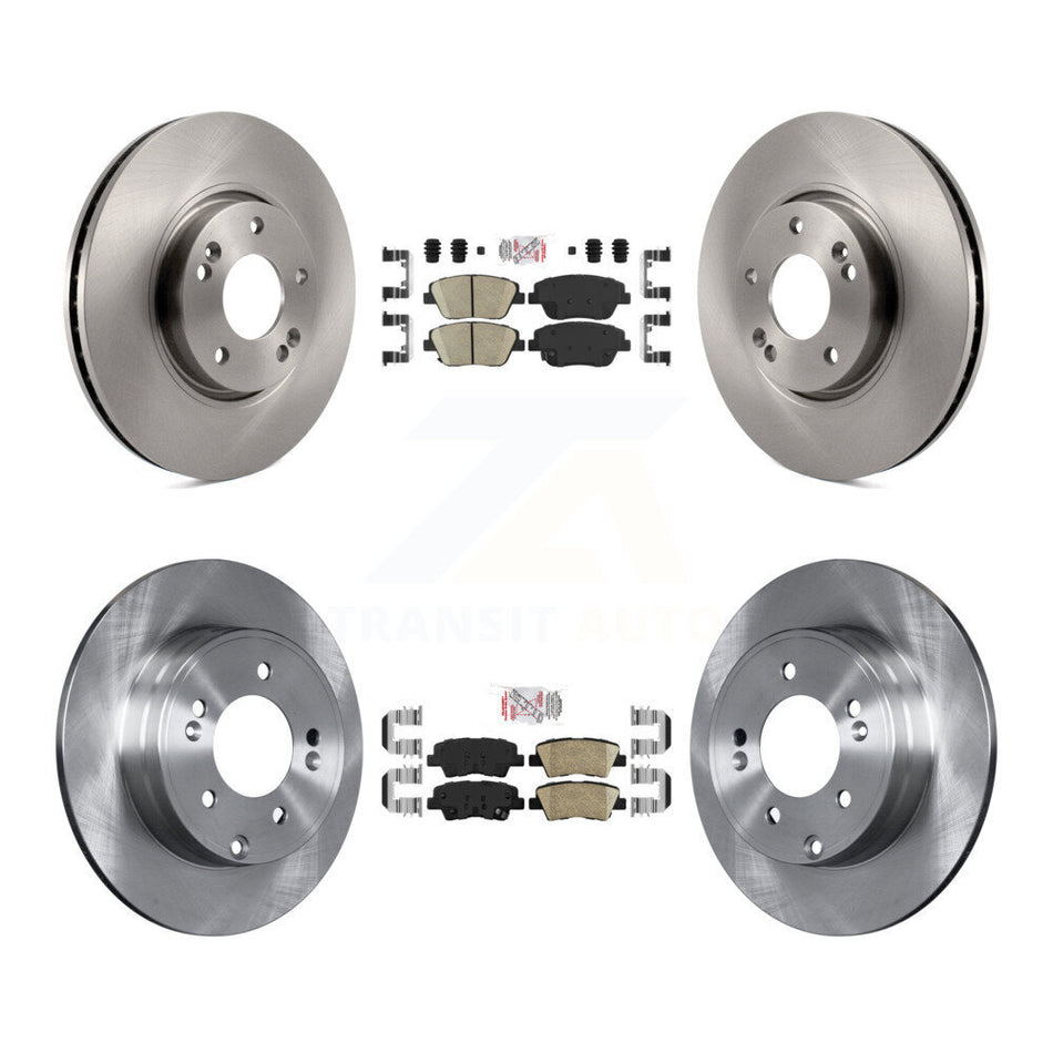 Front Rear Ceramic Pad Disc Brake Rotor Kit For 2016 Kia Optima With Manual Parking K8A-106558