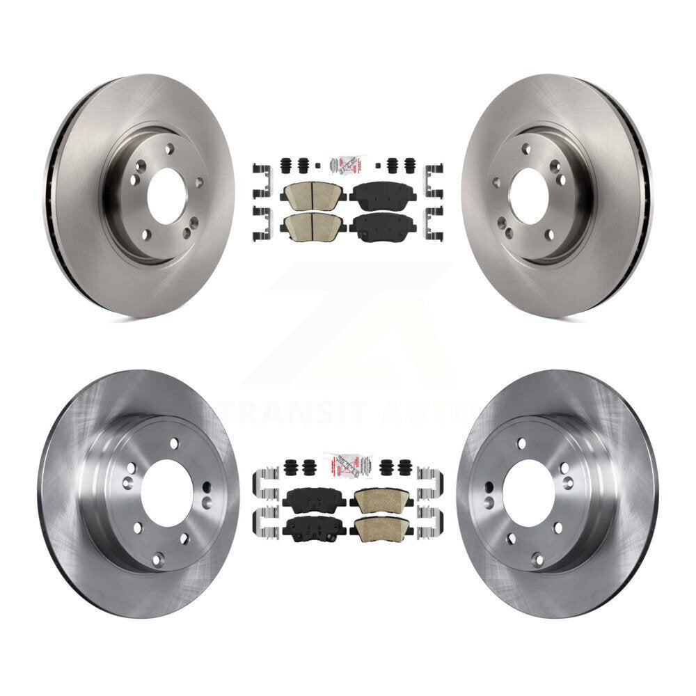 Front Rear Ceramic Pad Disc Brake Rotor Kit For 2016 Kia Optima With Manual Parking K8A-106559