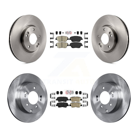 Front Rear Ceramic Pad Disc Brake Rotor Kit For 2016 Kia Optima With Manual Parking K8A-106559