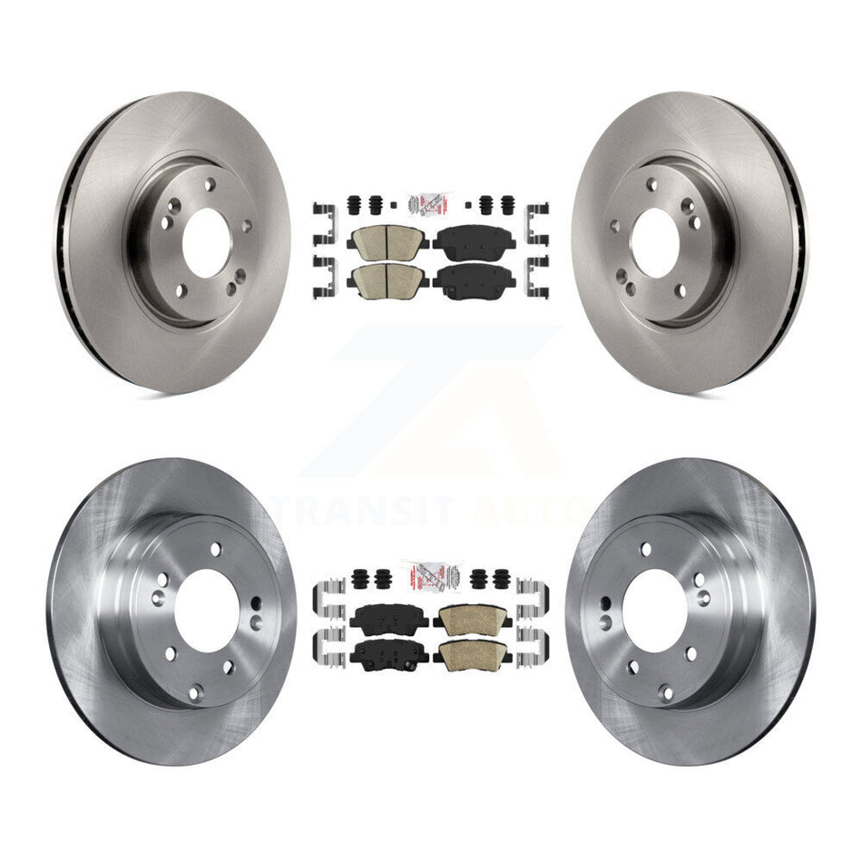 Front Rear Ceramic Pad Disc Brake Rotor Kit For 2016 Kia Optima With Manual Parking K8A-106559