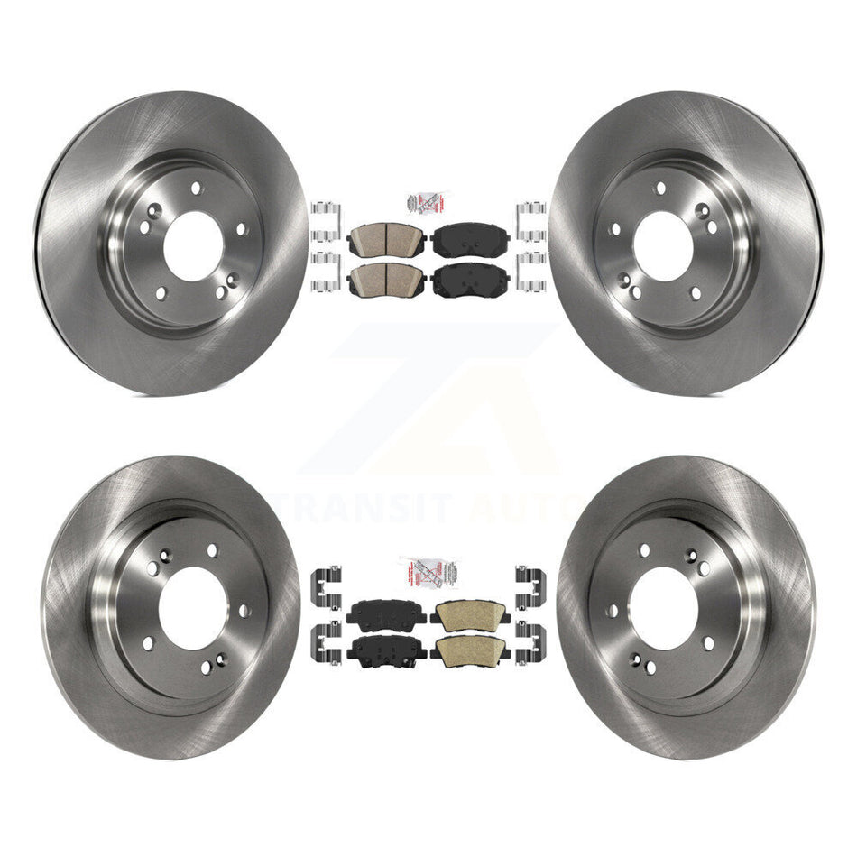 Front Rear Ceramic Pad & Disc Brake Rotors Kit For Kia Optima With Electric Parking K8A-106565