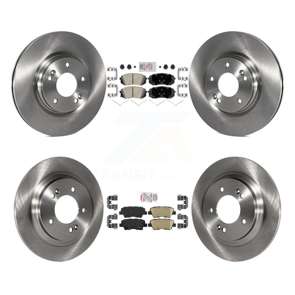 Front Rear Ceramic Pad & Disc Brake Rotors Kit For Kia Optima With Electric Parking K8A-106566