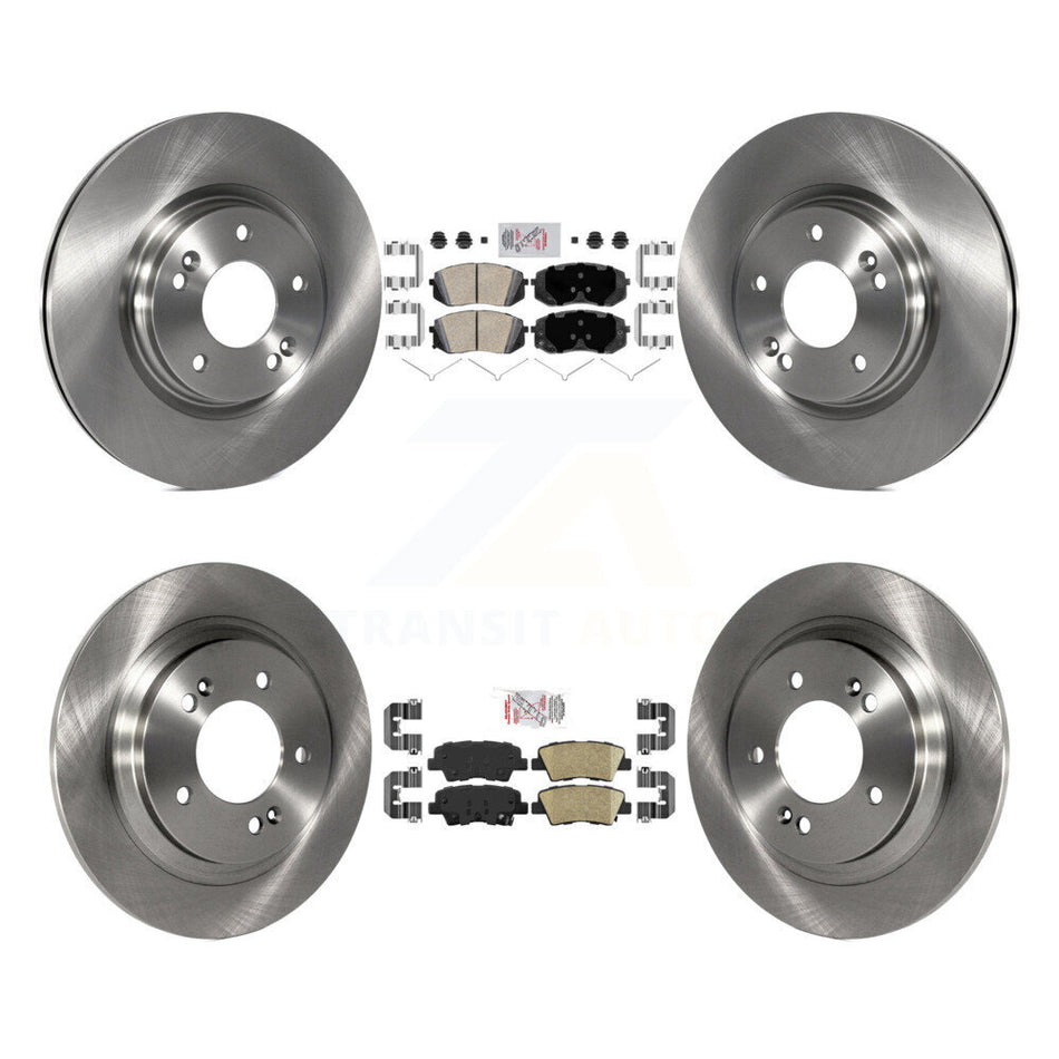 Front Rear Ceramic Pad & Disc Brake Rotors Kit For Kia Optima With Electric Parking K8A-106566