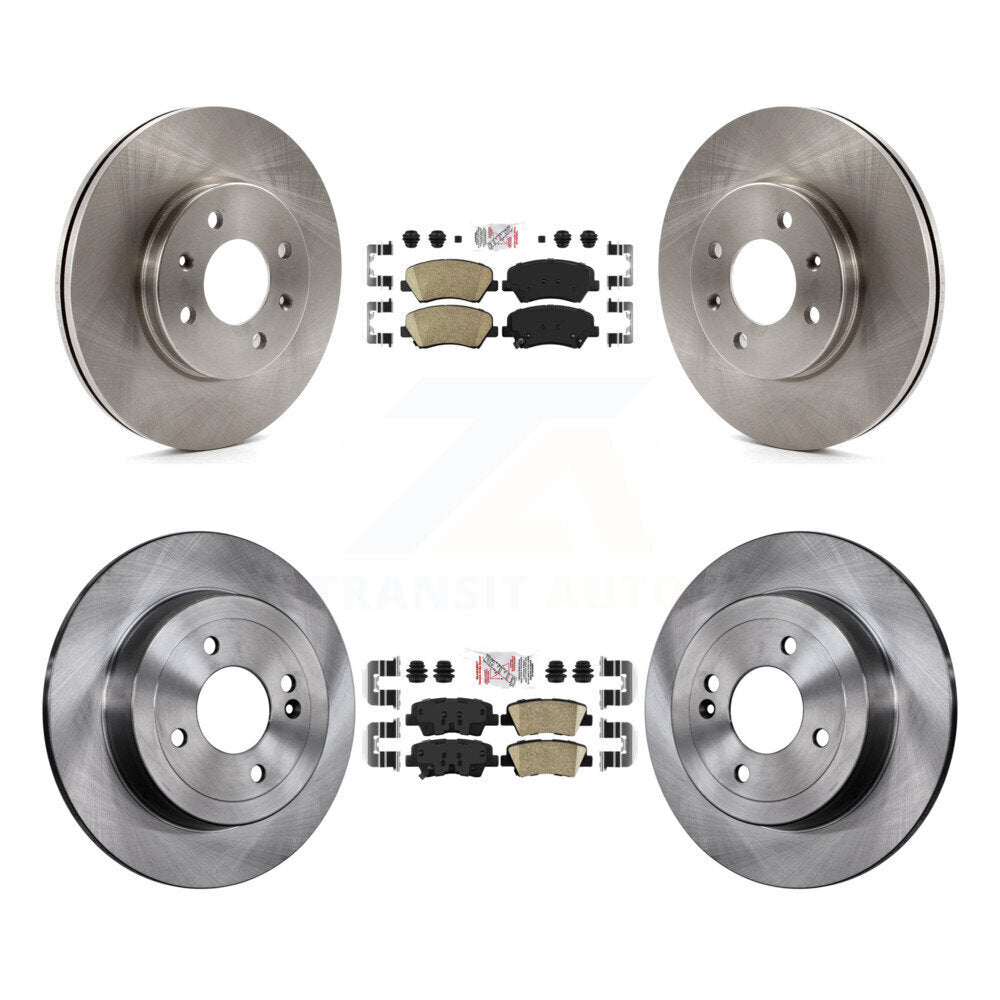 Front Rear Ceramic Pads And Disc Brake Rotors Kit For Hyundai Accent Kia Rio K8A-106571