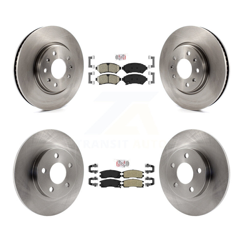 Front Ceramic Rear Semi-Metallic Pads And Disc Brake Rotors Kit For Cadillac Seville K8A-106583