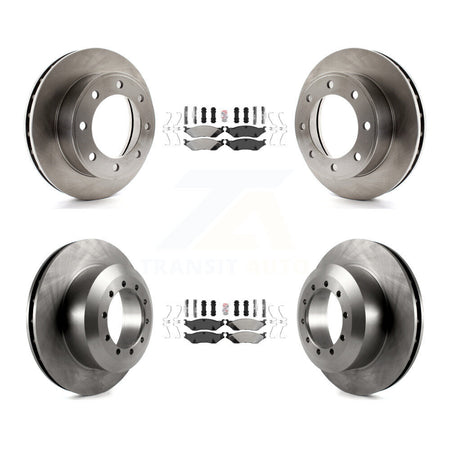 Front Rear Semi-Metallic Pad & Disc Brake Rotors Kit For 1999 Ford F-450 Super Duty F-550 K8A-106588