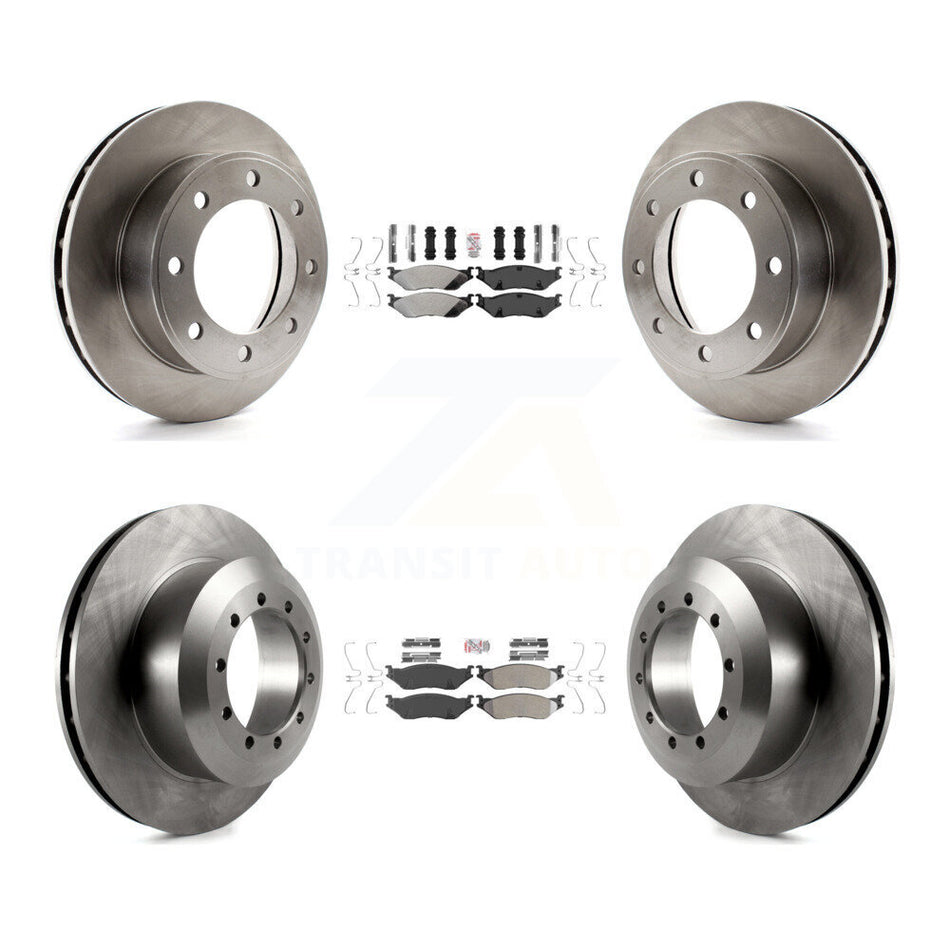 Front Rear Semi-Metallic Pad & Disc Brake Rotors Kit For 1999 Ford F-450 Super Duty F-550 K8A-106589