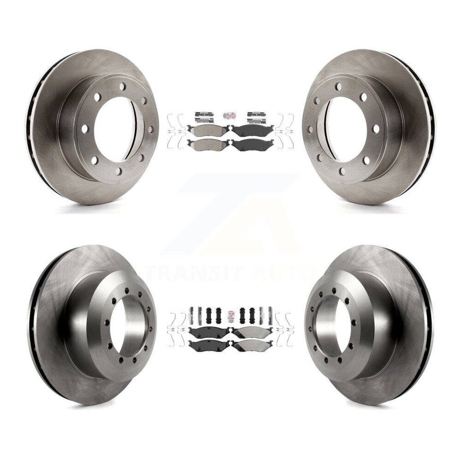 Front Rear Semi-Metallic Pad & Disc Brake Rotors Kit For 1999 Ford F-450 Super Duty F-550 K8A-106590