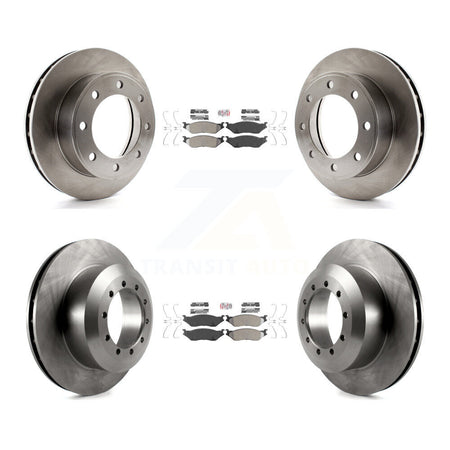 Front Rear Semi-Metallic Pad & Disc Brake Rotors Kit For 1999 Ford F-450 Super Duty F-550 K8A-106591