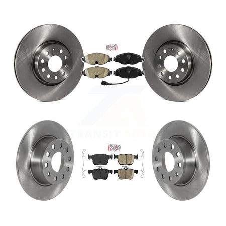 Front Rear Ceramic Pads And Disc Brake Rotors Kit For 2022-2023 Volkswagen Taos FWD K8A-106594