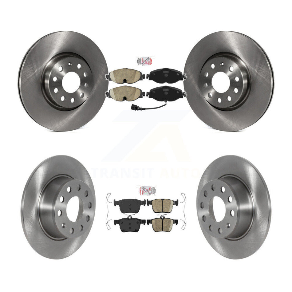 Front Rear Ceramic Pads And Disc Brake Rotors Kit For 2022-2023 Volkswagen Taos FWD K8A-106594