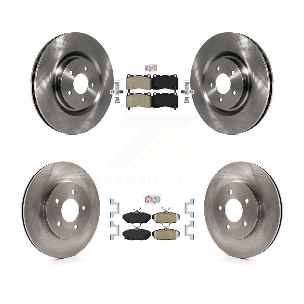 Front Semi-Metallic Rear Ceramic Pads And Disc Brake Rotors Kit For Ford Mustang K8A-106596