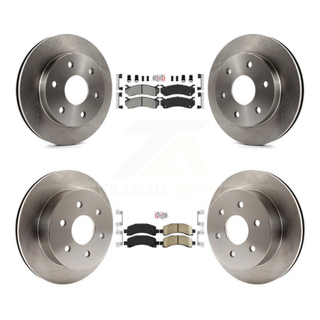 Front Semi-Metallic Rear Ceramic Pad & Disc Brake Rotor Kit For GMC Savana 2500 Chevrolet K8A-106601