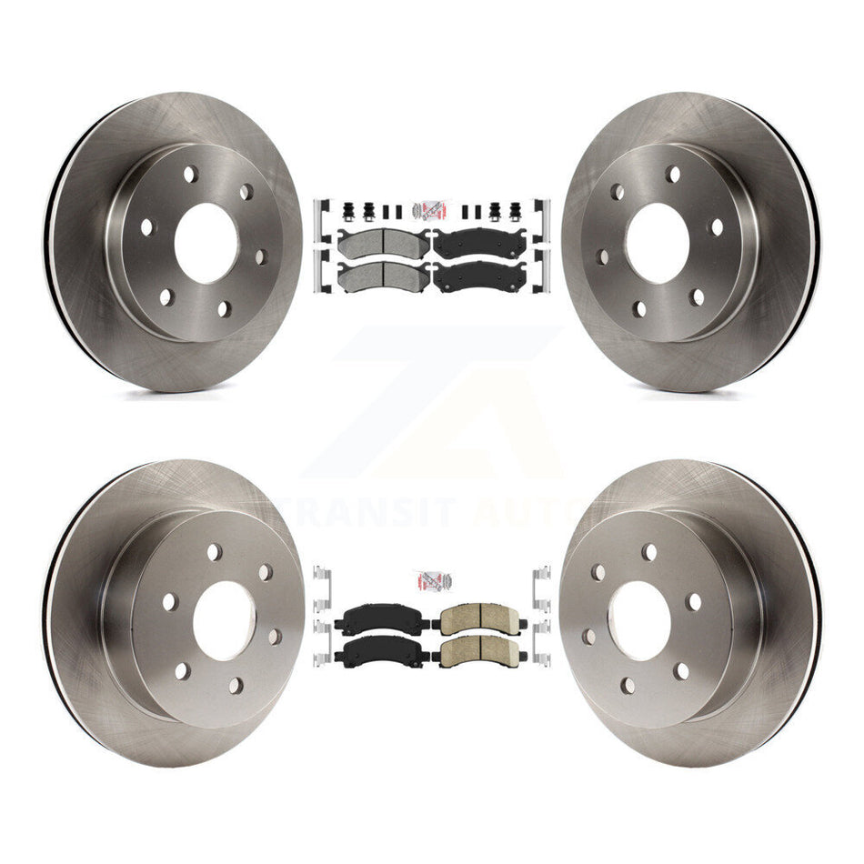 Front Semi-Metallic Rear Ceramic Pad & Disc Brake Rotor Kit For GMC Savana 2500 Chevrolet K8A-106601