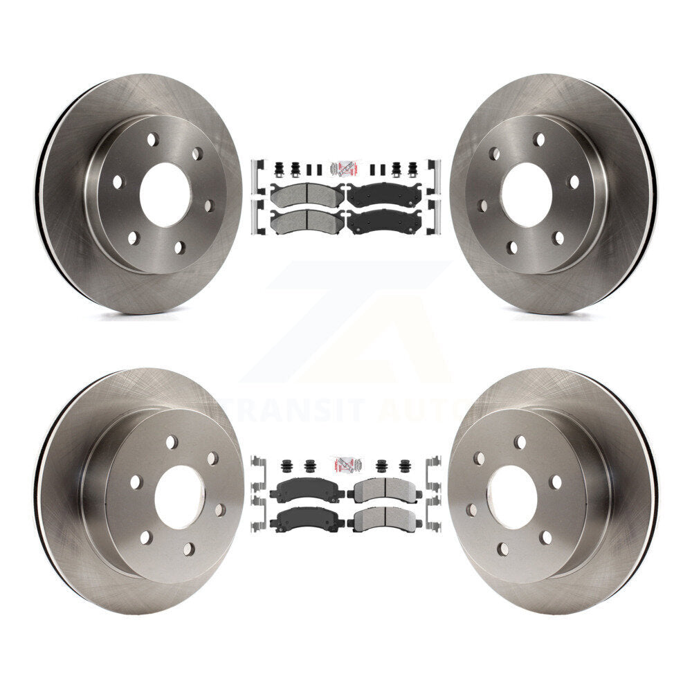 Front Rear Semi-Metallic Pad & Disc Brake Rotor Kit For GMC Savana 2500 Chevrolet Express K8A-106602