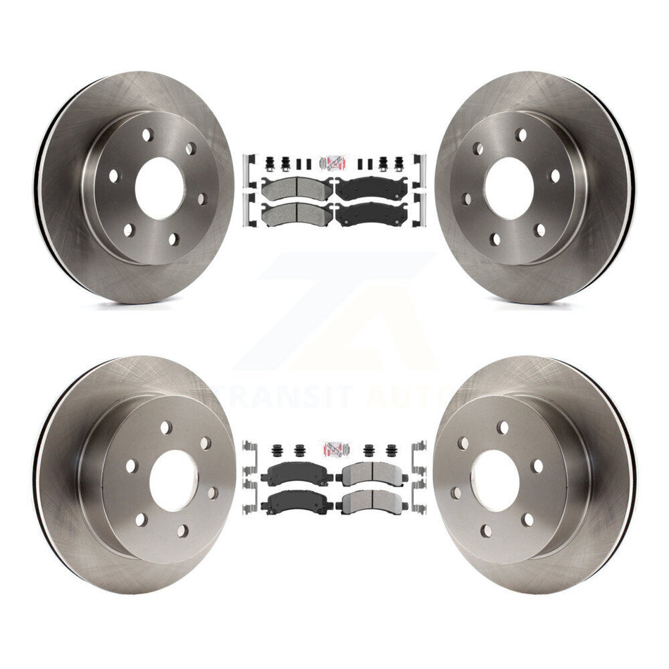 Front Rear Semi-Metallic Pad & Disc Brake Rotor Kit For GMC Savana 2500 Chevrolet Express K8A-106602