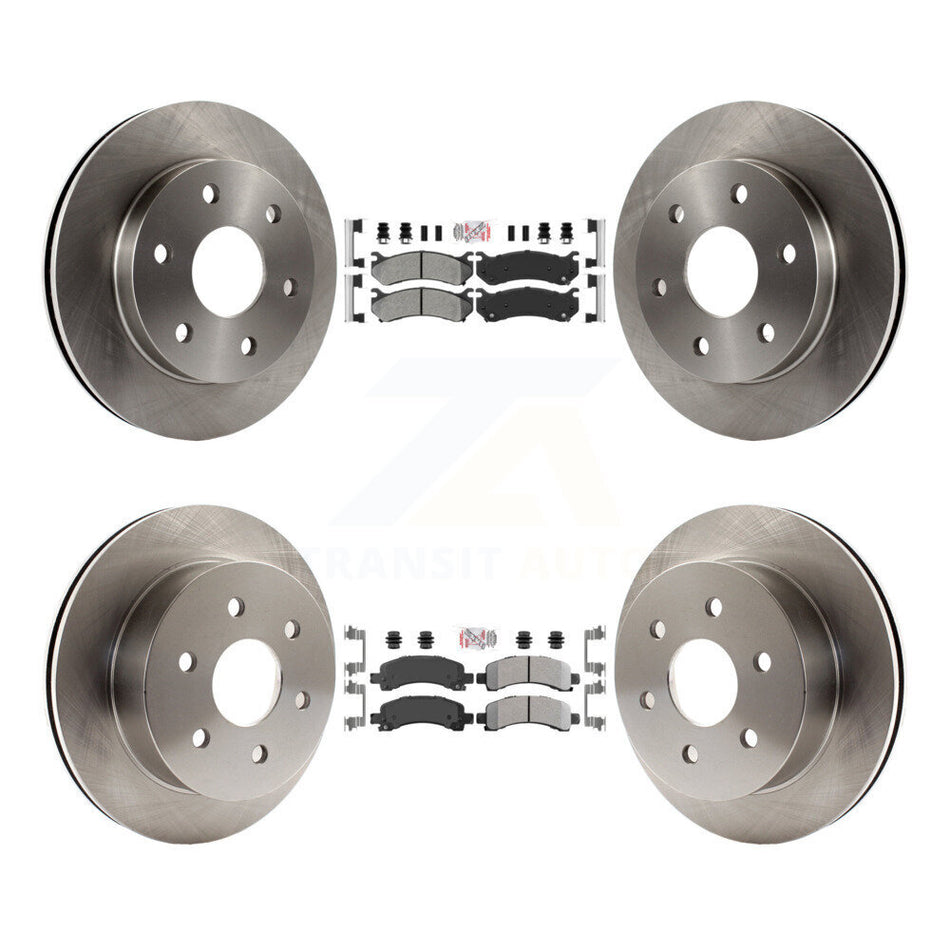 Front Rear Semi-Metallic Pad & Disc Brake Rotor Kit For GMC Savana 2500 Chevrolet Express K8A-106602