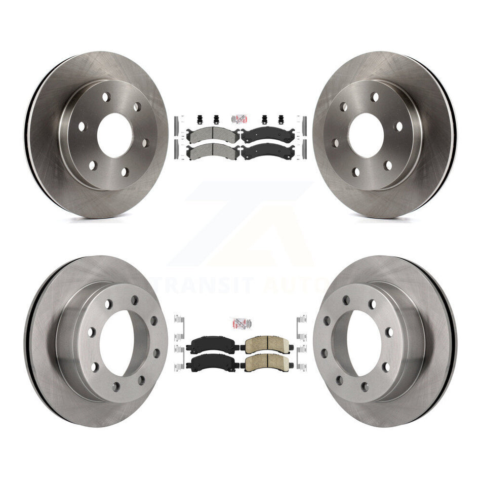 Front Semi-Metallic Rear Ceramic Pad Brake Rotor Kit For GMC Savana 2500 With 7300 Lb GVW K8A-106605