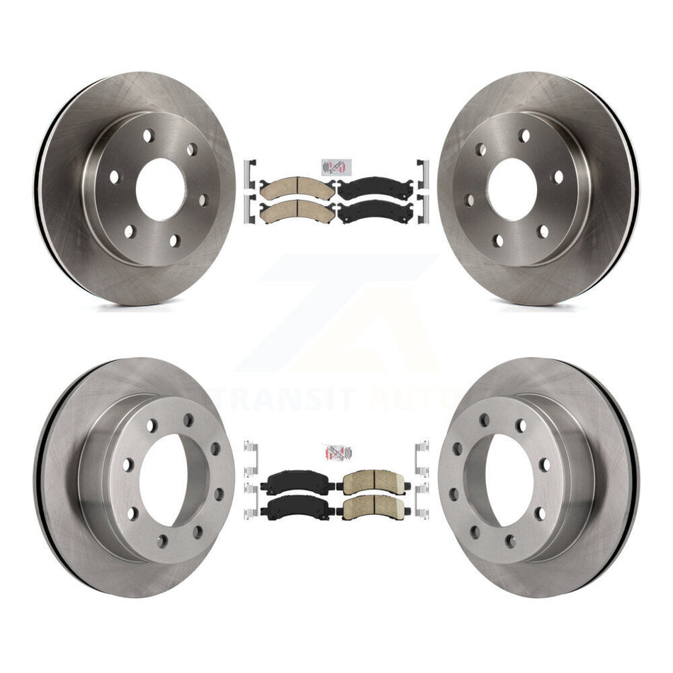 Front Rear Ceramic Pad And Disc Brake Rotor Kit For 2006 GMC Savana 2500 With 7300 Lb GVW K8A-106609