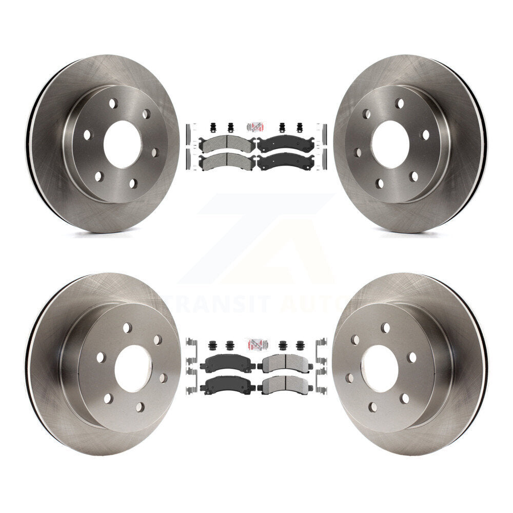 Front Rear Semi-Metallic Pad & Brake Rotor Kit For 2006 Chevrolet Express 2500 GMC Savana K8A-106612