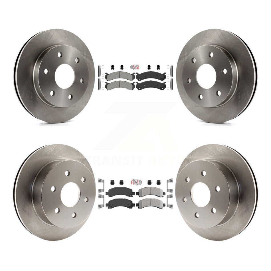 Front Rear Semi-Metallic Pad & Brake Rotor Kit For 2006 Chevrolet Express 2500 GMC Savana K8A-106612
