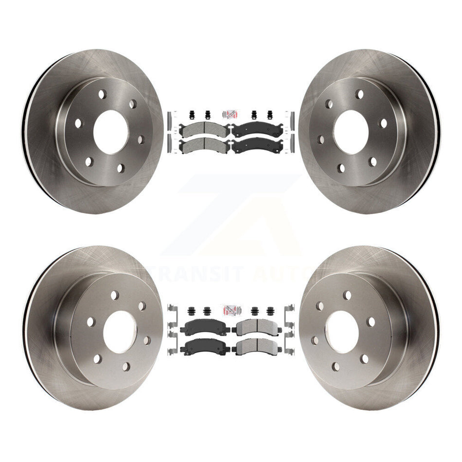 Front Rear Semi-Metallic Pad & Brake Rotor Kit For 2006 Chevrolet Express 2500 GMC Savana K8A-106612