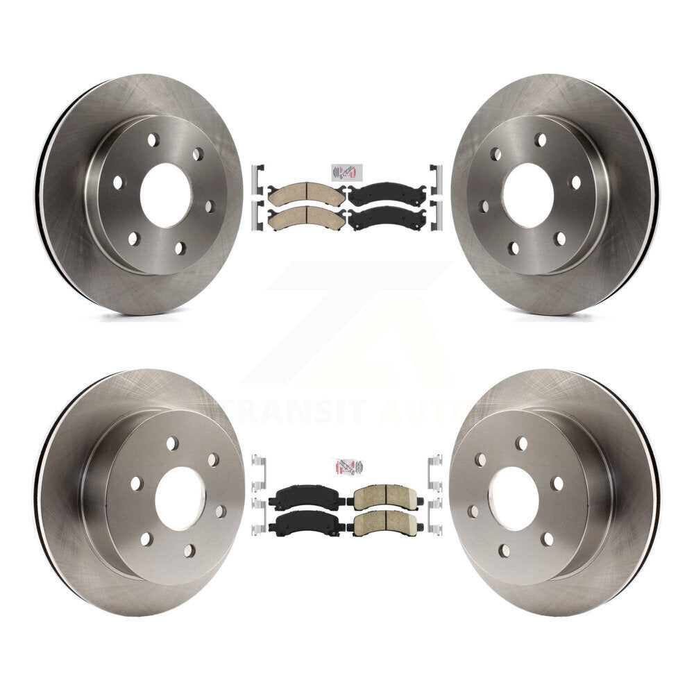 Front Rear Ceramic Pad & Disc Brake Rotors Kit For 2006 Chevrolet Express 2500 GMC Savana K8A-106613