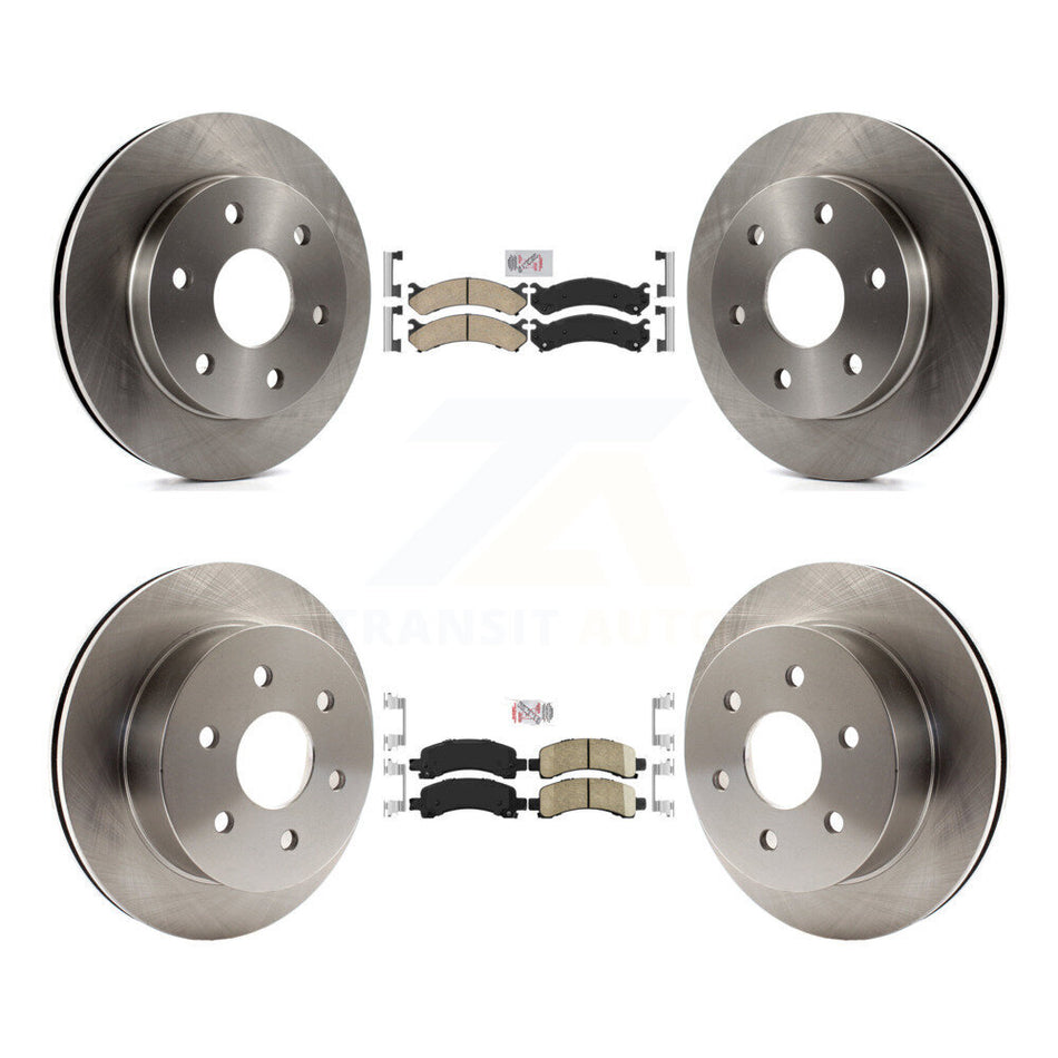 Front Rear Ceramic Pad & Disc Brake Rotors Kit For 2006 Chevrolet Express 2500 GMC Savana K8A-106613