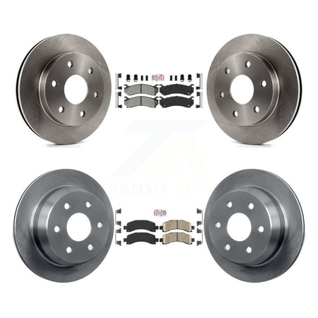 Front Semi-Metallic Rear Ceramic Pad & Disc Brake Rotors Kit For Chevrolet Avalanche 1500 K8A-106617