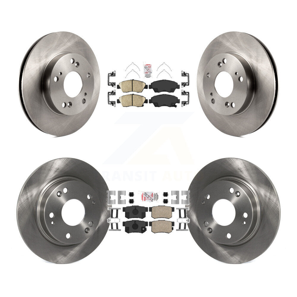 Front Rear Ceramic Pads And Disc Brake Rotors Kit For 2013-2015 Acura ILX 1.5L K8A-106620