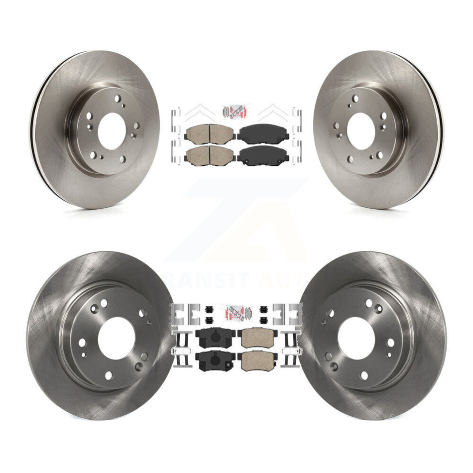 Front Rear Ceramic Pads And Disc Brake Rotors Kit For 2013 Acura ILX 2.0L K8A-106621