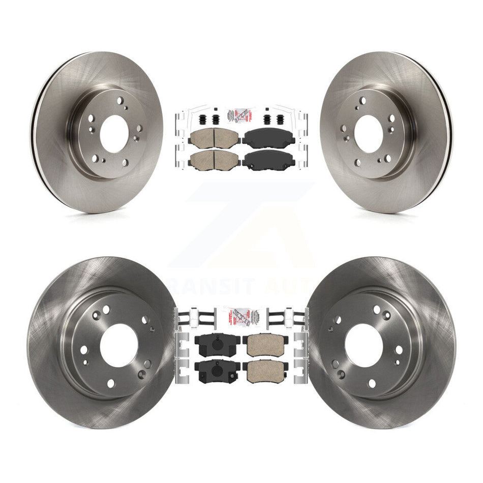Front Rear Ceramic Pads And Disc Brake Rotors Kit For 2013 Acura ILX 2.0L K8A-106623