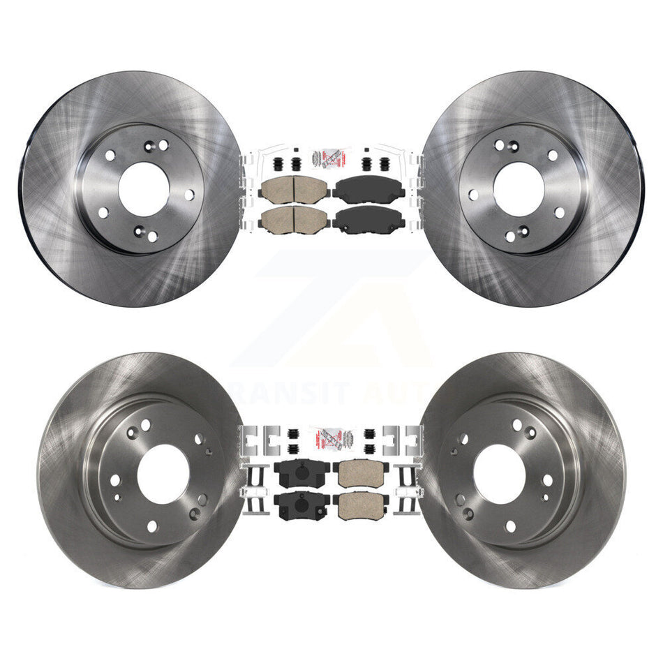 Front Rear Ceramic Pads And Disc Brake Rotors Kit For 2014-2015 Acura ILX 2.0L K8A-106625