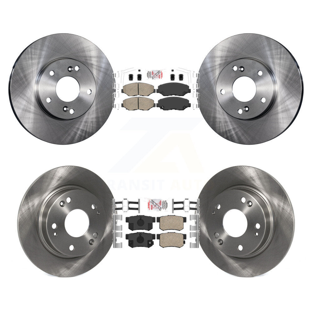 Front Rear Ceramic Pads And Disc Brake Rotors Kit For 2014-2015 Acura ILX 2.0L K8A-106626