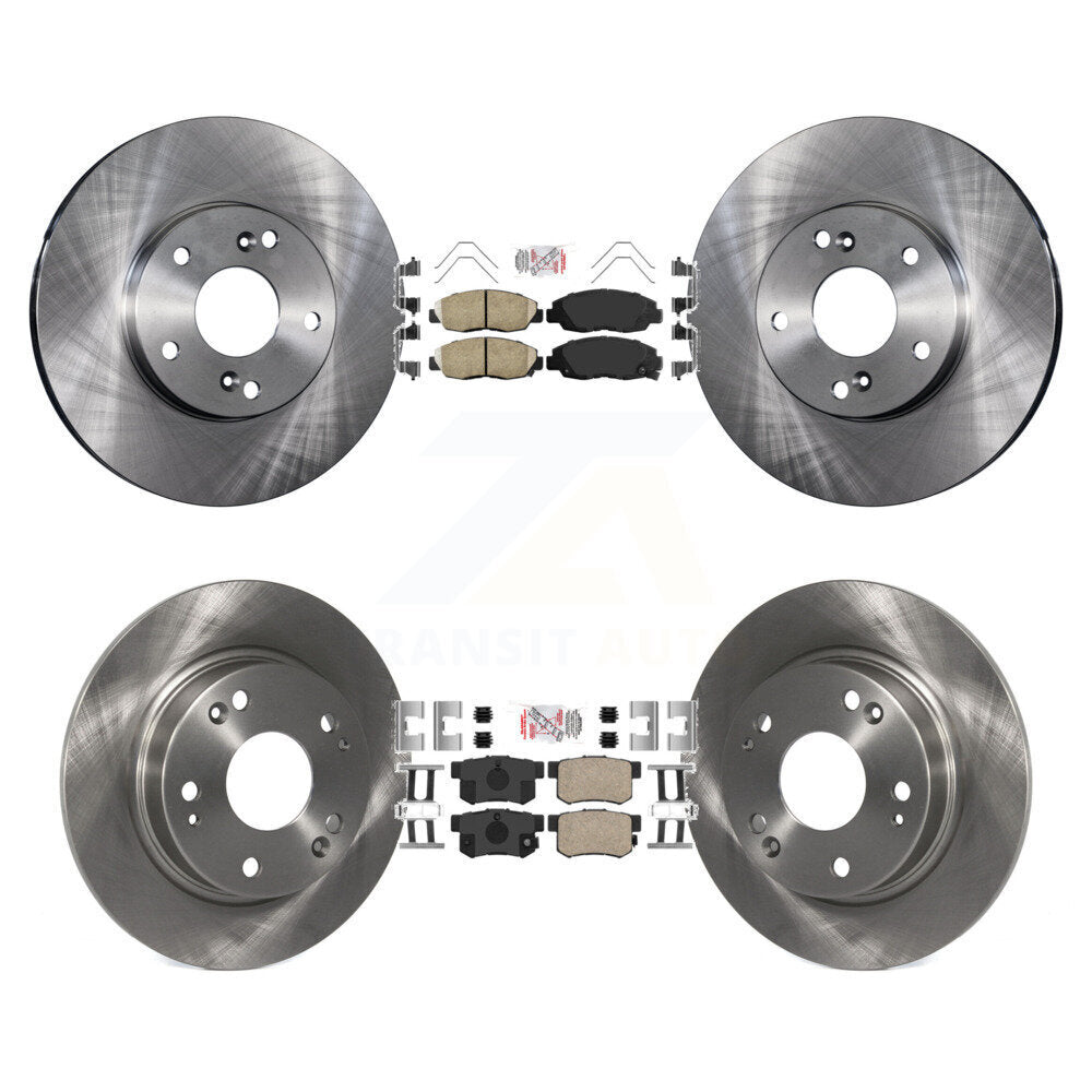 Front Rear Ceramic Pads And Disc Brake Rotors Kit For 2014-2015 Honda Civic Touring K8A-106627
