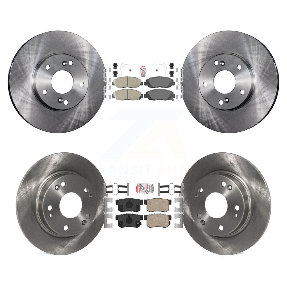 Front Rear Ceramic Pads And Disc Brake Rotors Kit For 2014-2015 Honda Civic Touring K8A-106630
