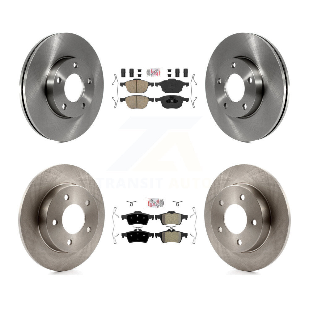 Front Ceramic Rear Semi-Metallic Pads And Disc Brake Rotors Kit For Mazda 3 Sport K8A-106639