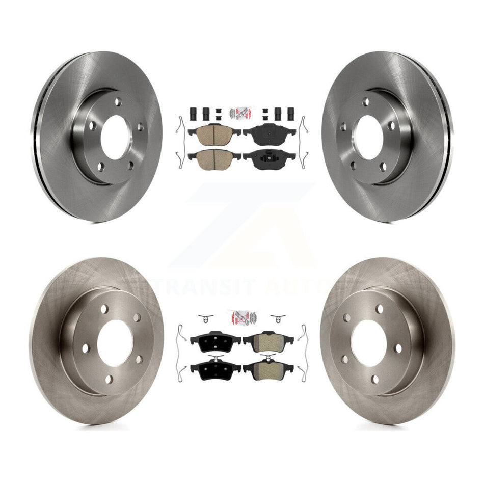 Front Ceramic Rear Semi-Metallic Pads And Disc Brake Rotors Kit For Mazda 3 Sport K8A-106639