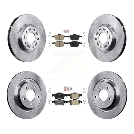 Front Ceramic Rear Semi-Metallic Pads And Disc Brake Rotors Kit For 2006 Mazda 5 To 02 06 K8A-106642
