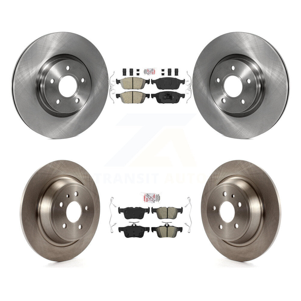 Front Ceramic Rear Semi-Metallic Pad And Disc Brake Rotor Kit For Ford Escape Lincoln MKC K8A-106644