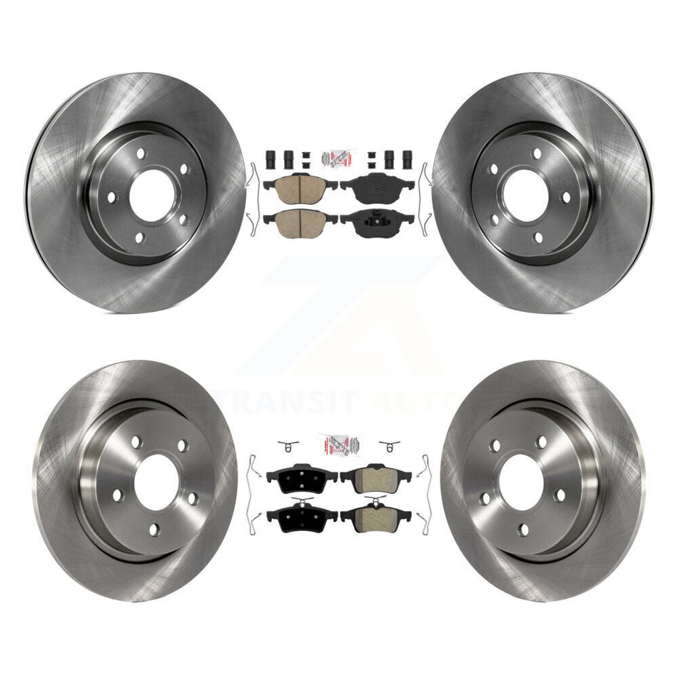 Front Ceramic Rear Semi-Metallic Pads And Disc Brake Rotors Kit For Volvo S40 C30 V50 C70 K8A-106651