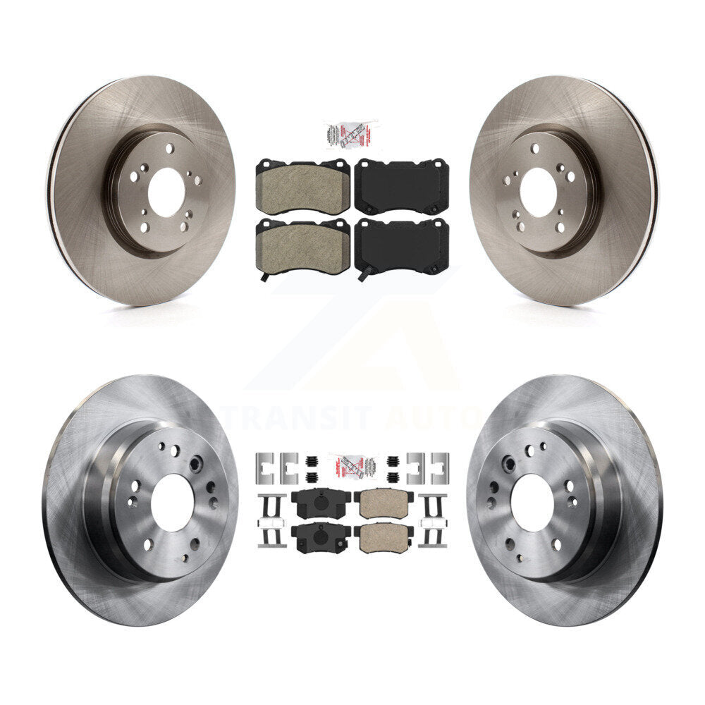 Front Semi-Metallic Rear Ceramic Pads And Disc Brake Rotors Kit For Acura TL K8A-106658