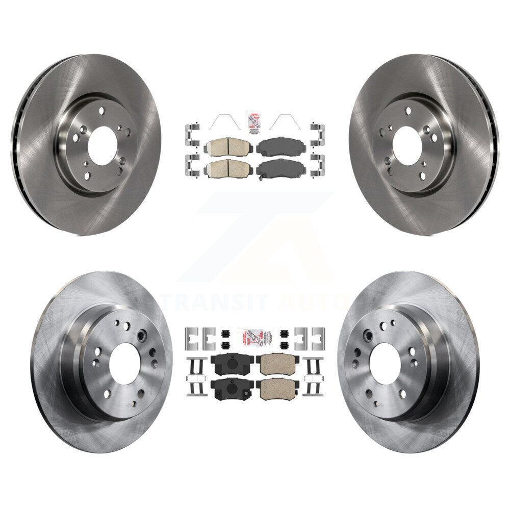 Front Rear Ceramic Pad Disc Brake Rotor Kit For 2004-2005 Acura TL Automatic transmission K8A-106660