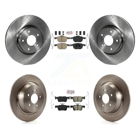 Front Ceramic Rear Semi-Metallic Pads And Disc Brake Rotors Kit For Ford Escape K8A-106668
